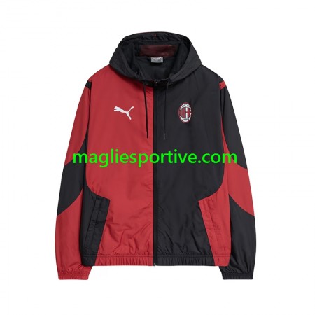 AC Milan Windrunner Giacca con cappuccio Rosso 2024-2025